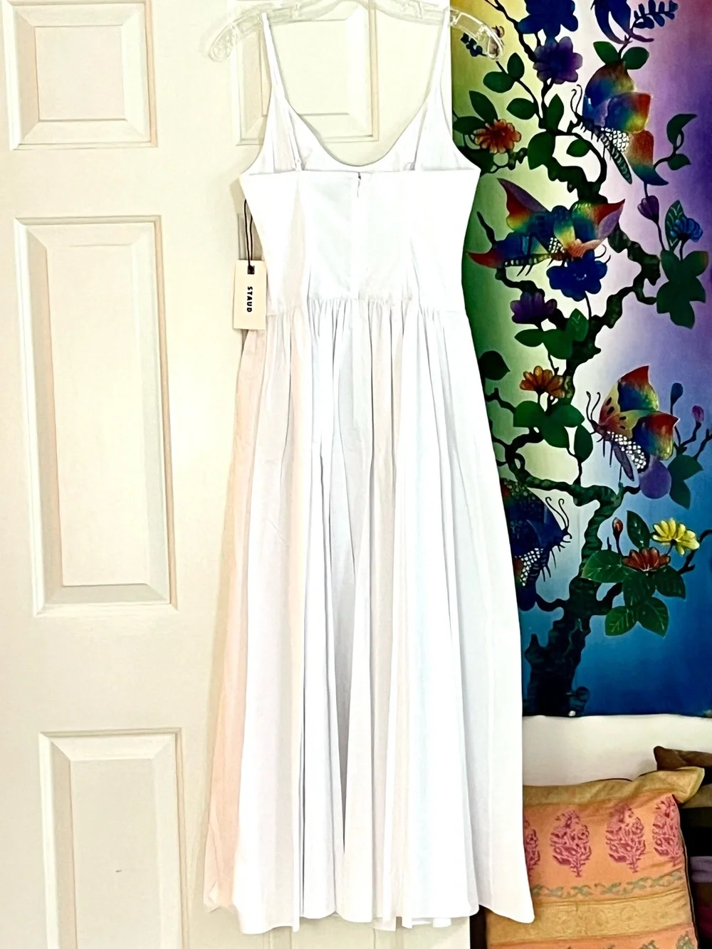 NWT Staud Dena Midi Dress White - Picture 14 of 16